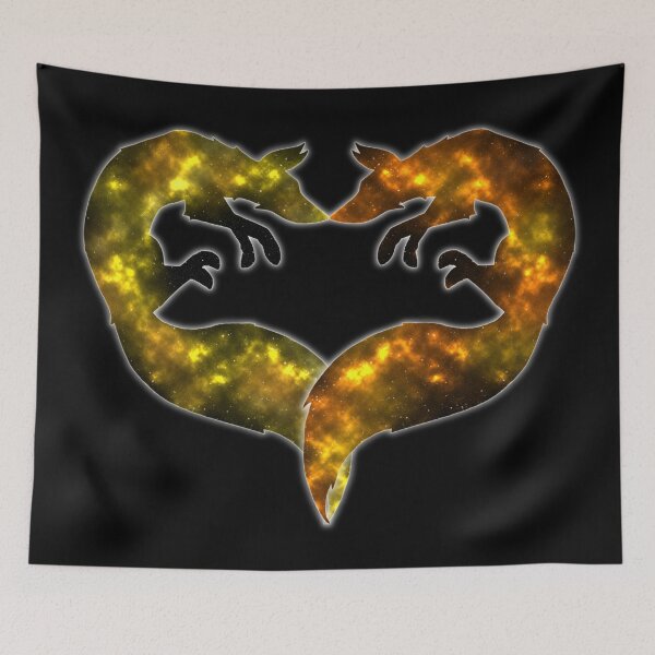 Item preview, Forever & Always Foxes - Galaxy - Yellow & Orange designed and sold by Katrina Montgomery.