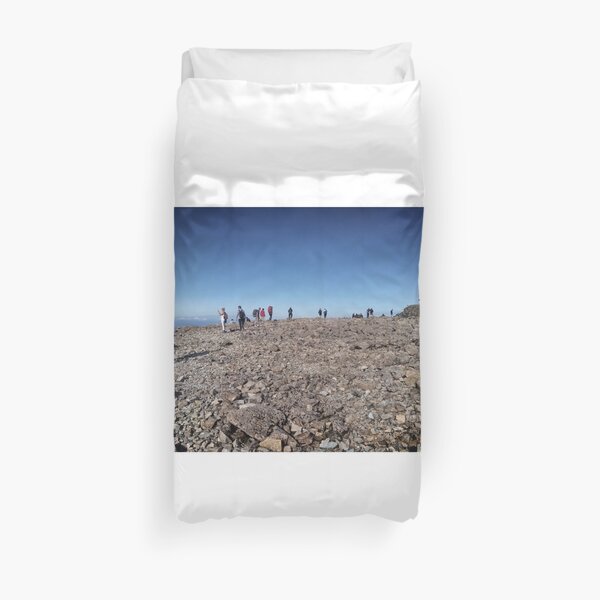 Reaching the top - Summit of Ben Nevis Duvet Cover