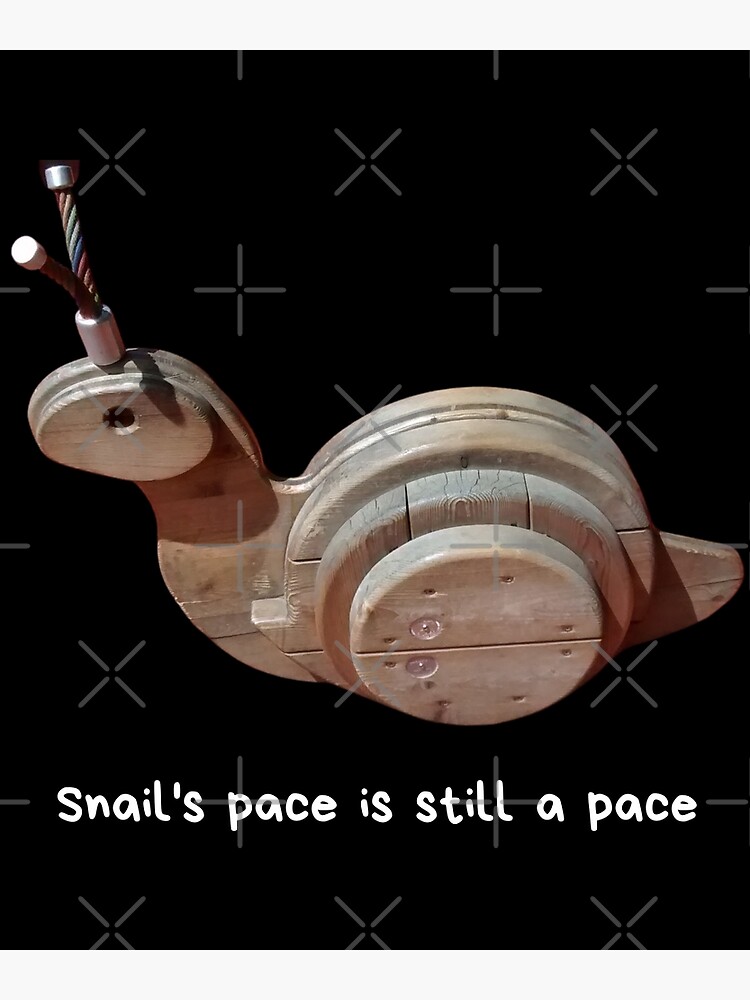 "Snail's pace is still a pace. Keep moving forward." Poster for Sale by
