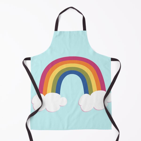 Item preview, rainbow in the clouds on sky blue background designed and sold by studioMoSa.