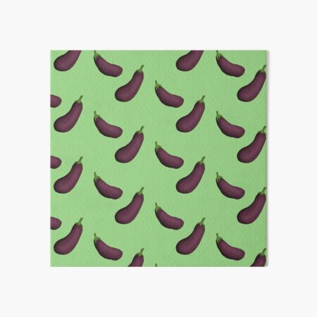 Eggplant Green Art Board Print