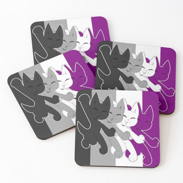 Item preview, Asexual gummy/cat pride flag designed and sold by FluffRave.