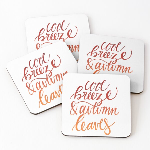 Item preview, Cool breeze and autumn leaves hand lettering designed and sold by sheyenneday.