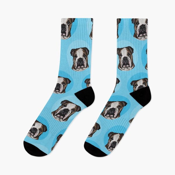 Item preview, Blue Polka Dotted Bull Dog  designed and sold by tictacgraphics.
