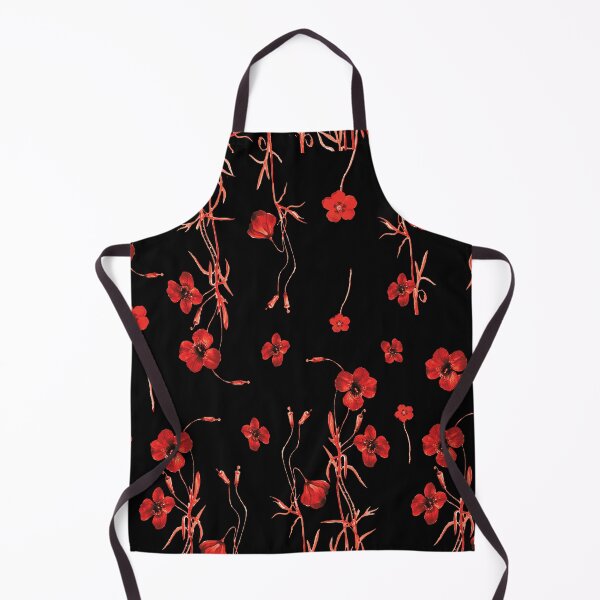 Item preview, Red Poppy Remembrance Day Print, Black and Red Flower Pattern designed and sold by FreshPrintini.