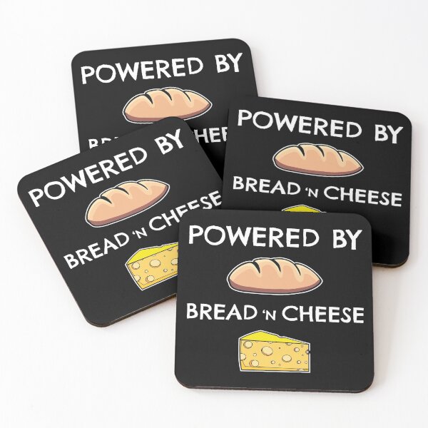 Item preview, Powered by bread and cheese - funny nerd joke, funny student joke designed and sold by LookFrog.