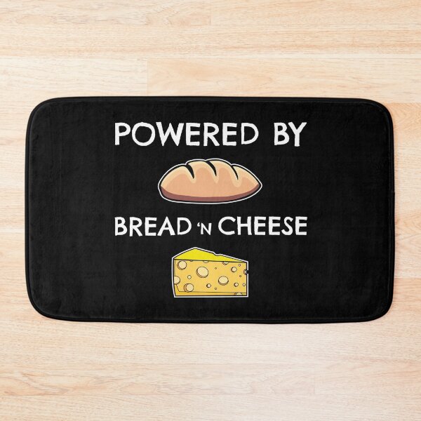 Item preview, Powered by bread and cheese - funny nerd joke, funny student joke designed and sold by LookFrog.