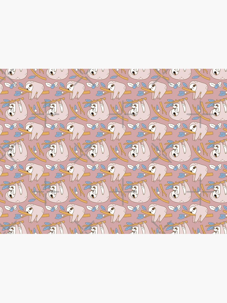 Sloth Pattern in Pink by Miri-Noristudio