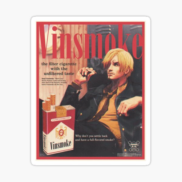 Sanji de una pieza "Vinsmoke" Pegatina