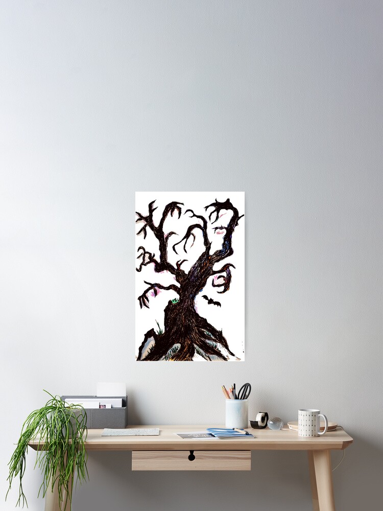 Thumbnail 2 of 3, Poster, Scary Tree Design designed and sold by CanDo20.