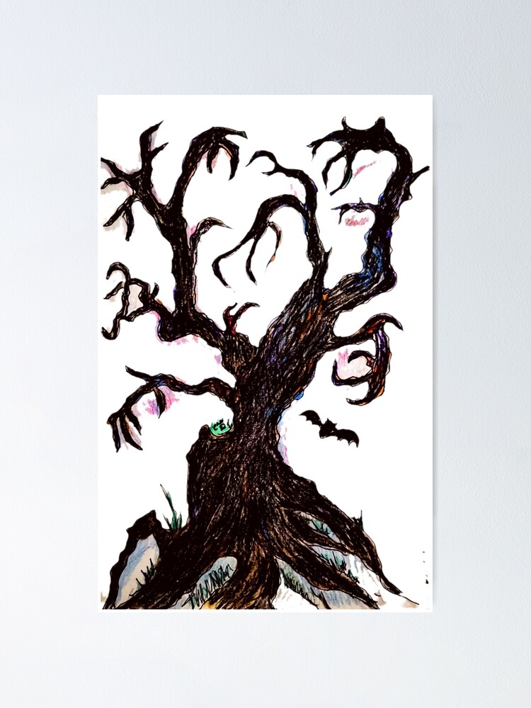 Thumbnail 1 of 3, Poster, Scary Tree Design designed and sold by CanDo20.