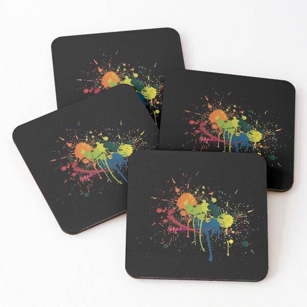 Item preview, Abstract colorful paint splashes designed and sold by MisoraA.