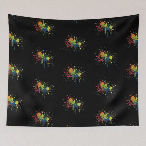 Item preview, Abstract colorful paint splashes designed and sold by MisoraA.