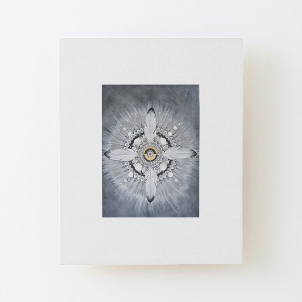 Mandala, intuitive painting Wood Mounted Print