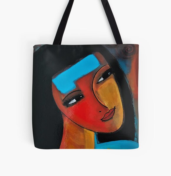 JEUNE FEMME COLOREE SAINTE PEPETTE Tote bag doublé