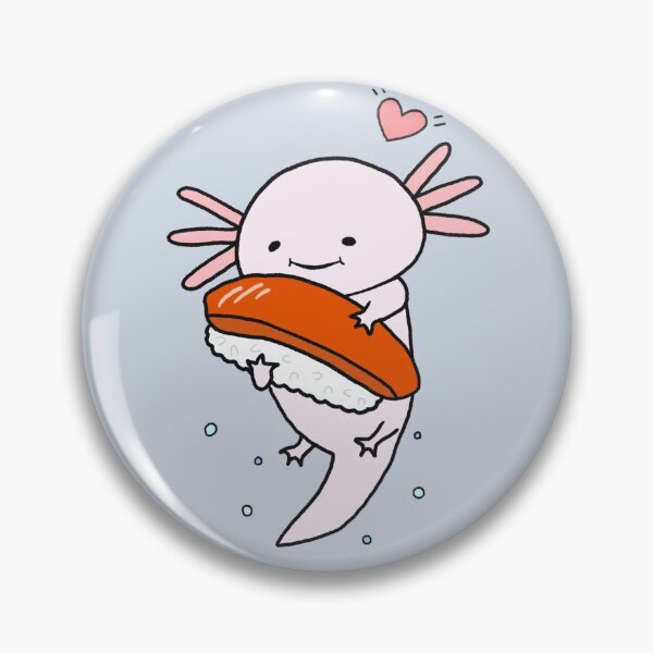 Item preview, Axolotl and Sushi Cute Kawaii Funny Anime Animal Japanese Art designed and sold by Marinaaa010.