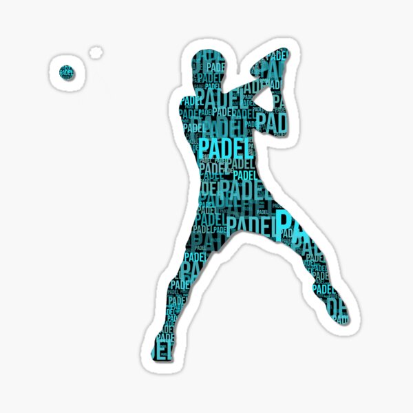 Padel Player - ¡loco por este juego! Azul Pegatina