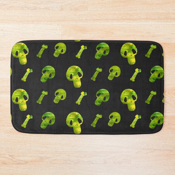 Item preview, Toxic green skulls designed and sold by MyYellowBird.