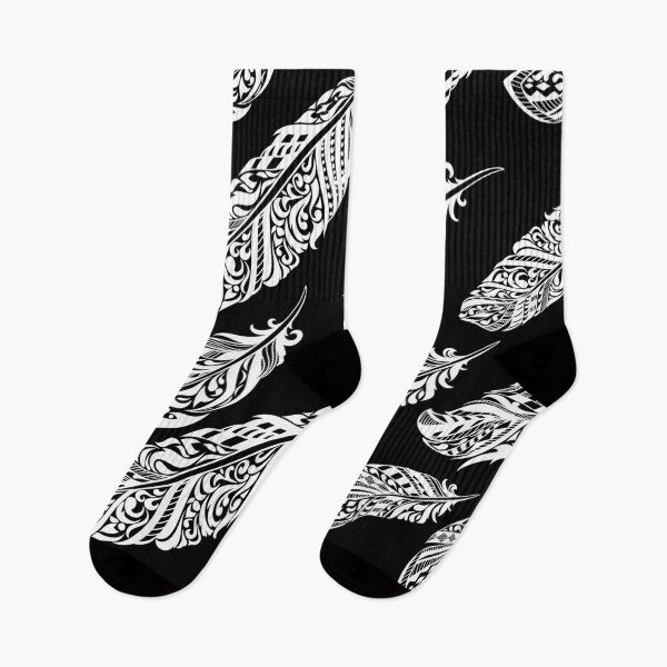 Item preview, Monochrome Tribal Boho Indian Feathers designed and sold by Vector Scout Lab.