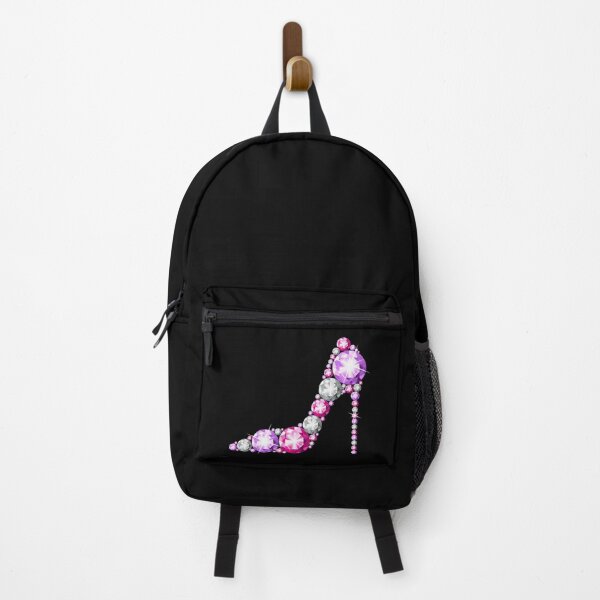 Item preview, High heel shoe, purple, pink and white diamond, rhinestone glamorous shoe designed and sold by iclipart.