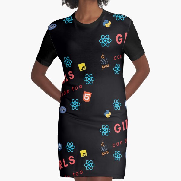 girls can code too Graphic T-Shirt Dress