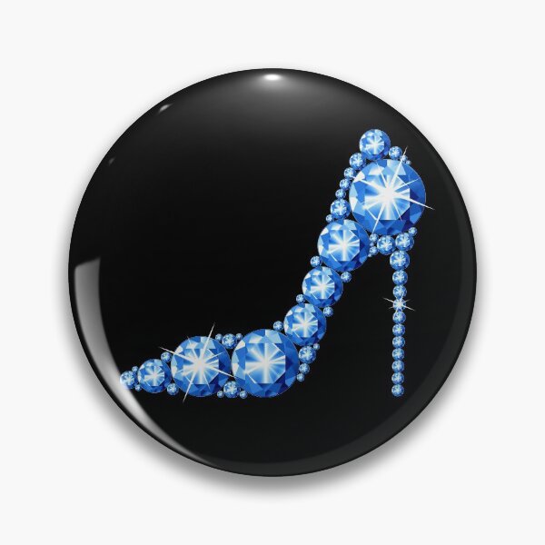 Item preview, High heel shoe, blue diamond, rhinestone glamorous shoe designed and sold by iclipart.