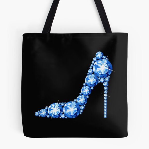Item preview, High heel shoe, blue diamond, rhinestone glamorous shoe designed and sold by iclipart.