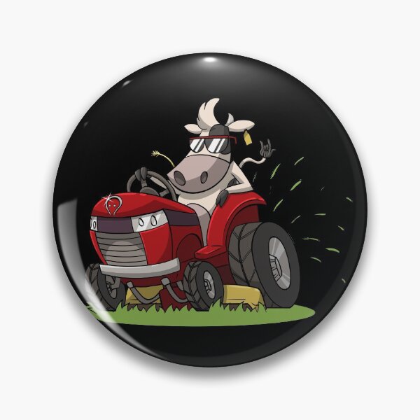 Item preview, Evil Cow on a Lawn Mower (Cutting the Grass with Glasses) designed and sold by rocotus.