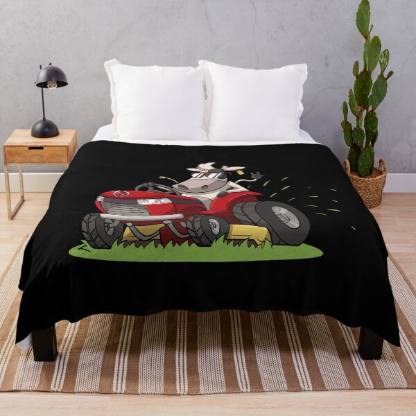 Item preview, Evil Cow on a Lawn Mower (Cutting the Grass with Glasses) designed and sold by rocotus.