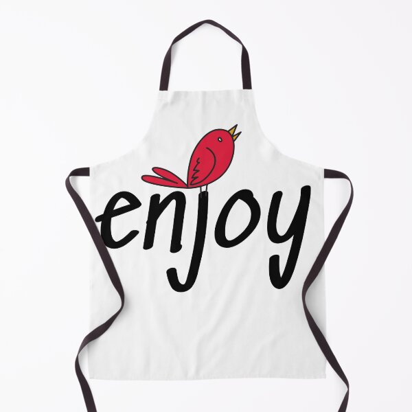 Item preview, Enjoy. Black text and joyful songbird designed and sold by JellyBeenzz.