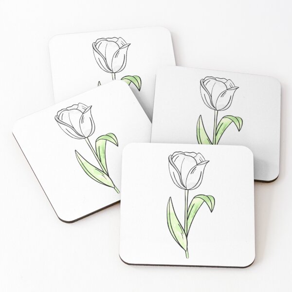 Artikelvorschau, Weiße Aquarell-Tulpenblume entworfen und verkauft von Jennaviveart.