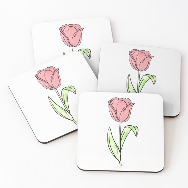 Artikelvorschau, Rosa Aquarell-Tulpenblume entworfen und verkauft von Jennaviveart.