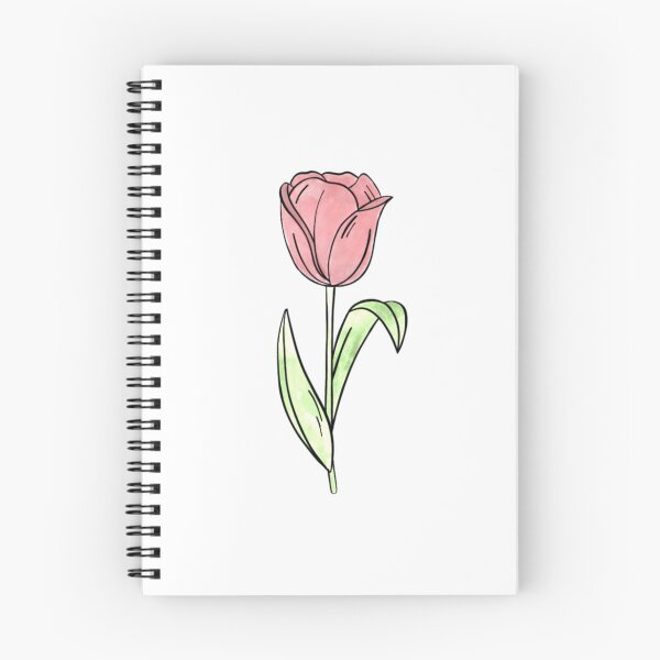 Artikelvorschau, Rosa Aquarell-Tulpenblume entworfen und verkauft von Jennaviveart.