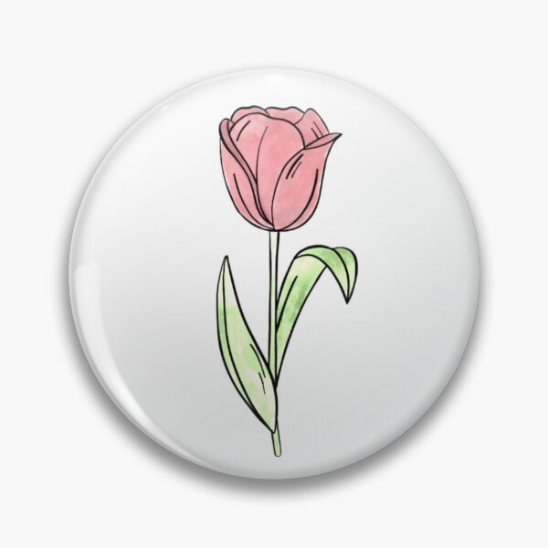 Artikelvorschau, Rosa Aquarell-Tulpenblume entworfen und verkauft von Jennaviveart.