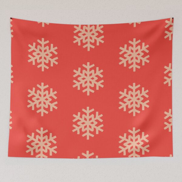 Item preview, Snowflake in red Winter holidays mood designed and sold by chillstudio.