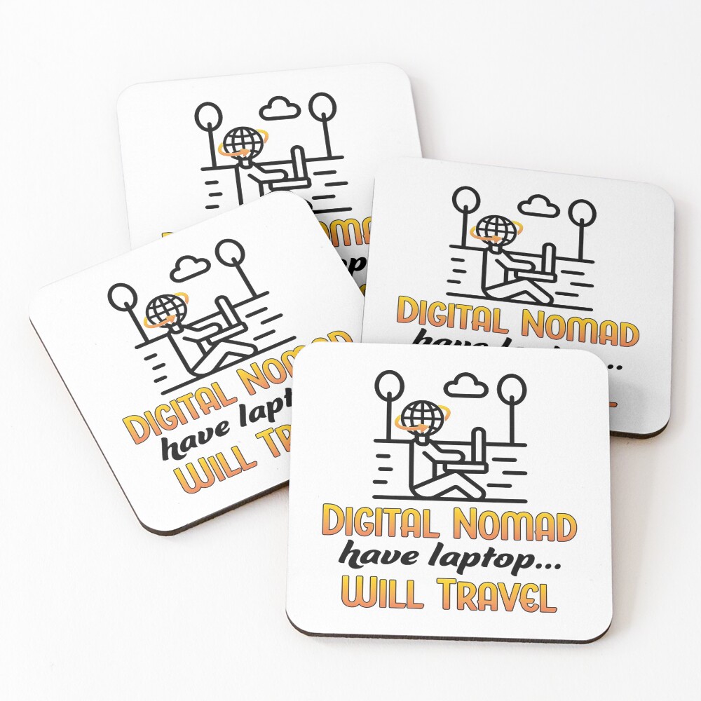 Digital Nomad. Coasters (Set of 4)