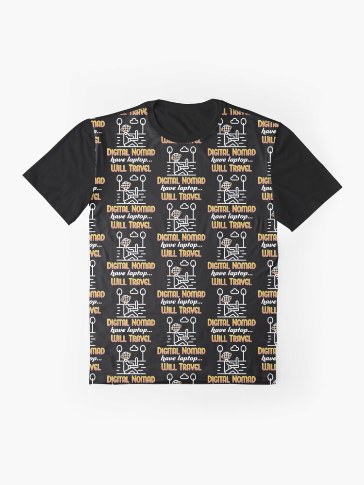 Alternate view of Digital Nomad. Graphic T-Shirt