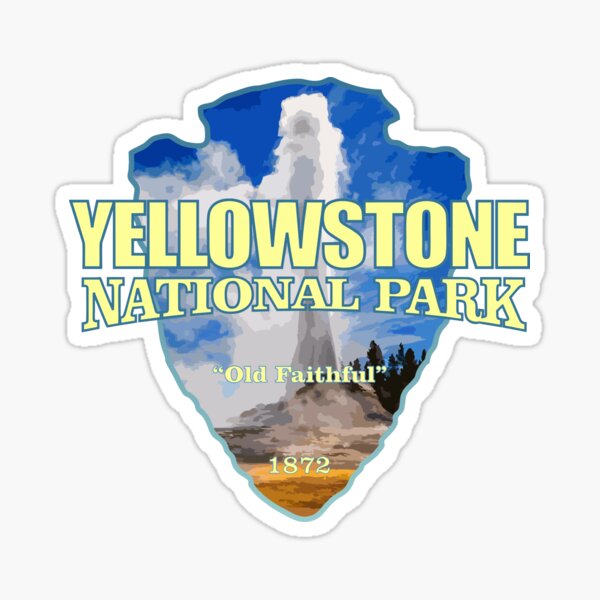 Item preview, Yellowstone National Park (arrowhead) designed and sold by curranmorgan.