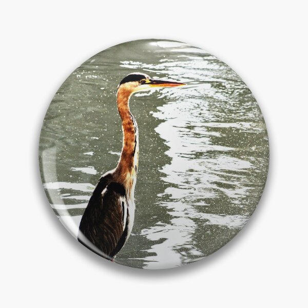 Item preview, Grey heron Wading Bird River Bank designed and sold by Anna Lemos.