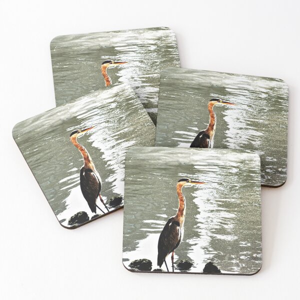 Item preview, Grey heron Wading Bird River Bank designed and sold by Anna Lemos.