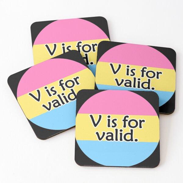Item preview, V is for VALID (Pansexual/ Panromantic) designed and sold by QueerShop.