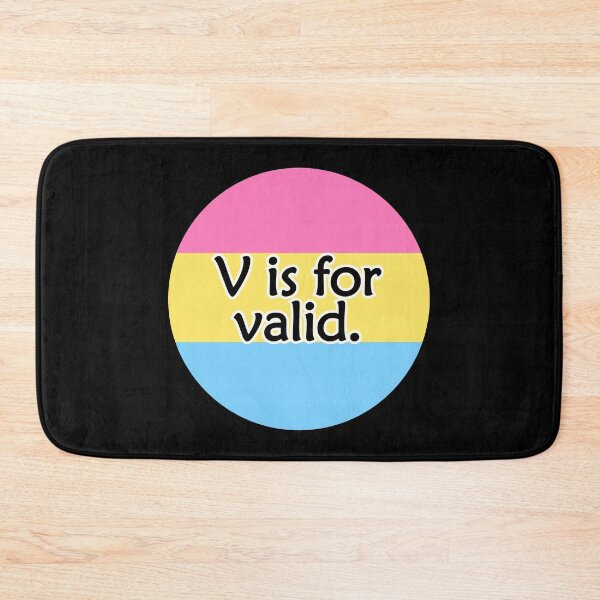 Item preview, V is for VALID (Pansexual/ Panromantic) designed and sold by QueerShop.