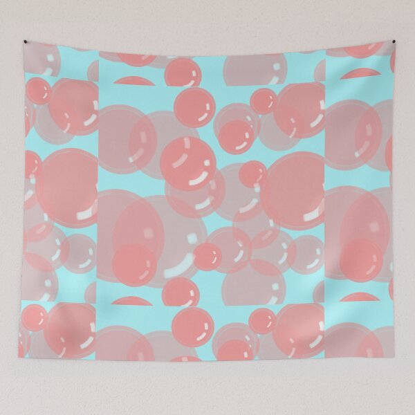 Item preview, Pink Bubbles // Blue designed and sold by Grafititee.