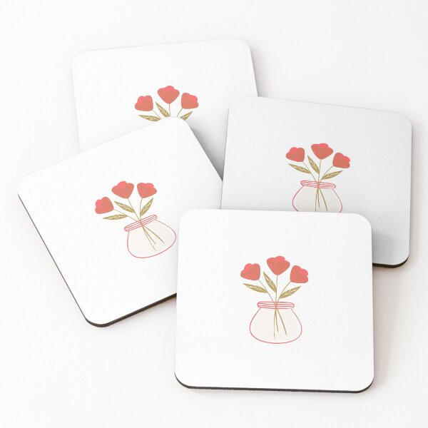 Item preview, Red Flowers in Vase Bunker lab designed and sold by Bunker Lab.