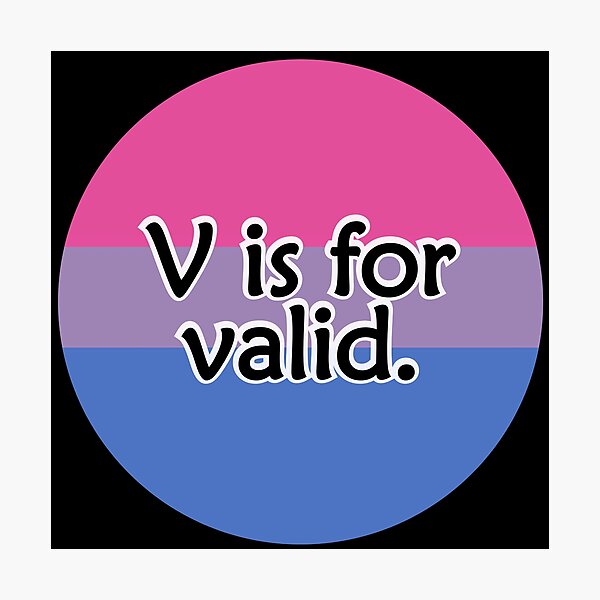 Item preview, Copy of V is for VALID (Bisexual/Biromantic) designed and sold by QueerShop.