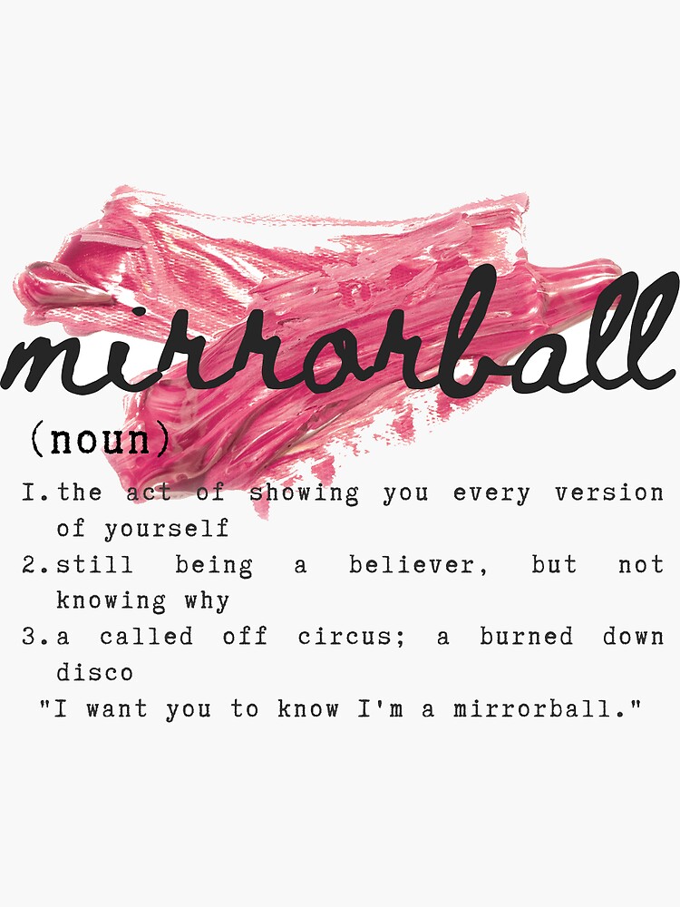 "Folklore Mirrorball Lyric Definition" Sticker for Sale by