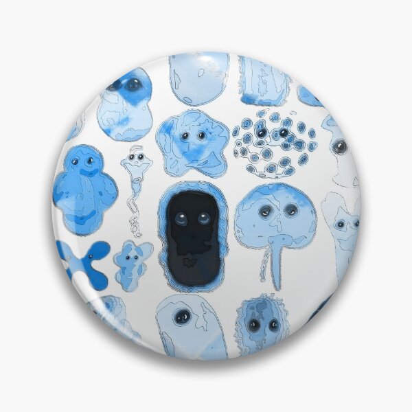 Item preview, Blue Rainbow microbes designed and sold by HeckaDoodleDo.