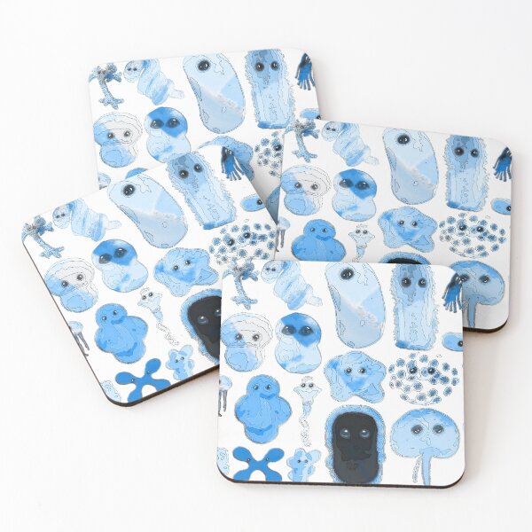 Item preview, Blue Rainbow microbes designed and sold by HeckaDoodleDo.