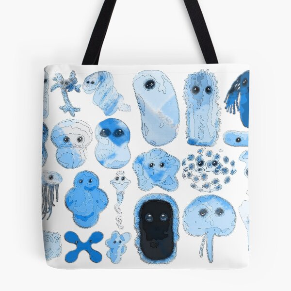 Item preview, Blue Rainbow microbes designed and sold by HeckaDoodleDo.