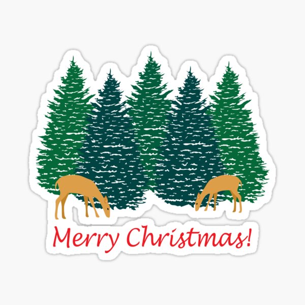 Item preview, Merry Christmas Trees and Deer designed and sold by judgeart.